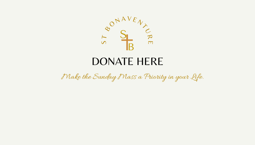 St. Bonaventure Parish — Donate Here banner